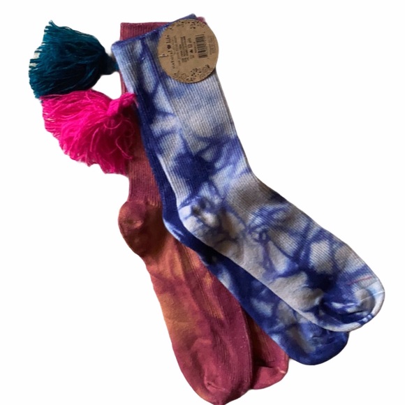 NEW tie dye tassel socks - 2 pairs - Picture 4 of 6